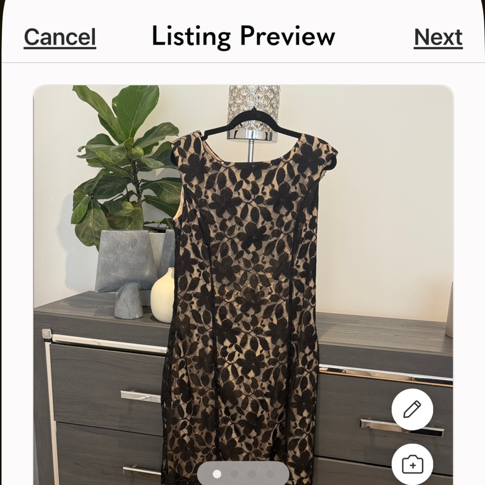 Lace Cocktail Dress. Lori M. Size 10